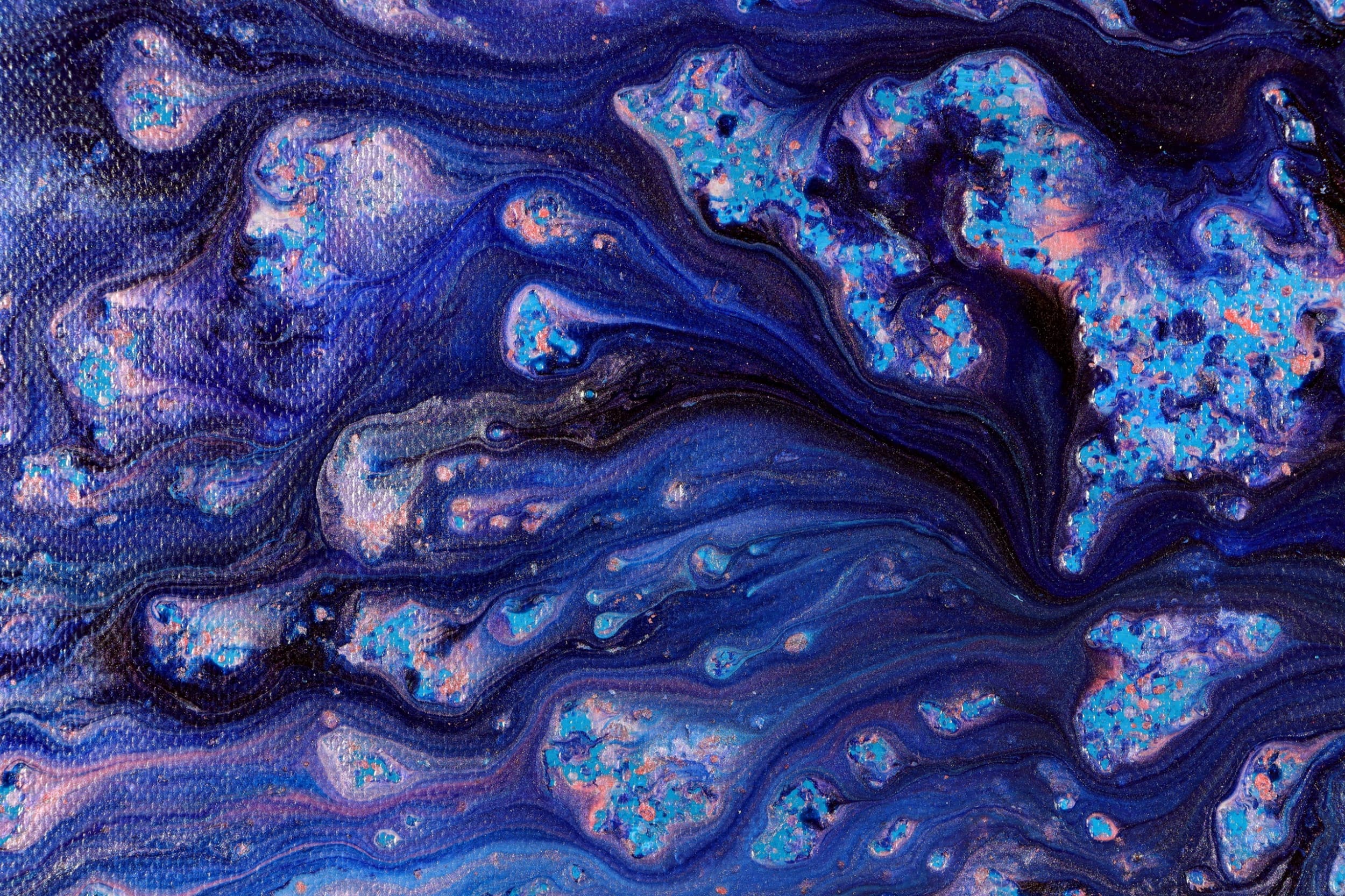 DETAIL - Torrential Purple Storm (A closer look) 4 (2023) / 36 X 48 inches