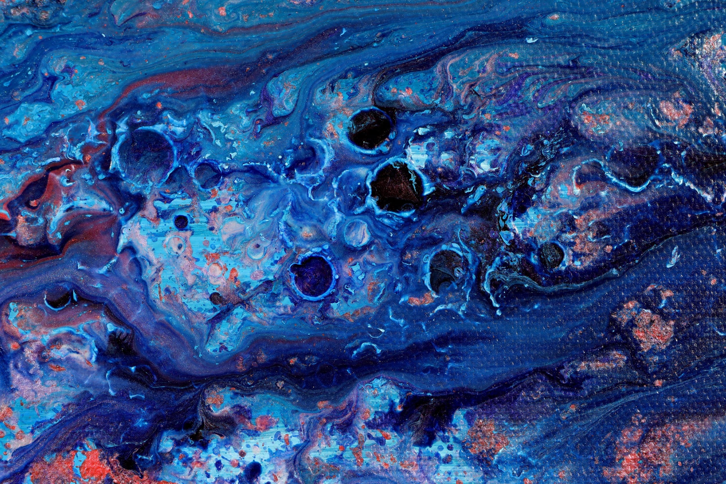 DETAIL - Torrential Purple Storm (A closer look) 4 (2023) / 36 X 48 inches