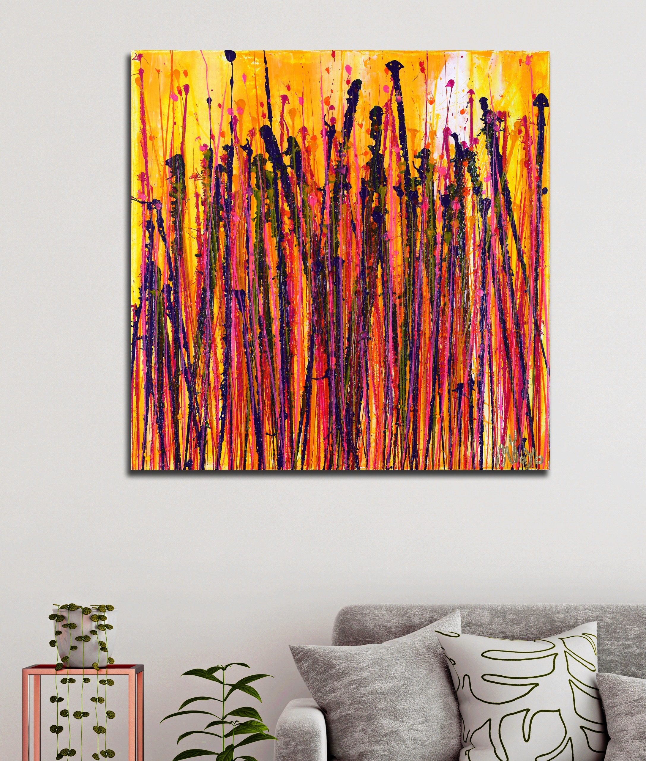 ROOM EXAMPLE / Ultra Radiant Fire Spectra (2023) / 24x24 inches
