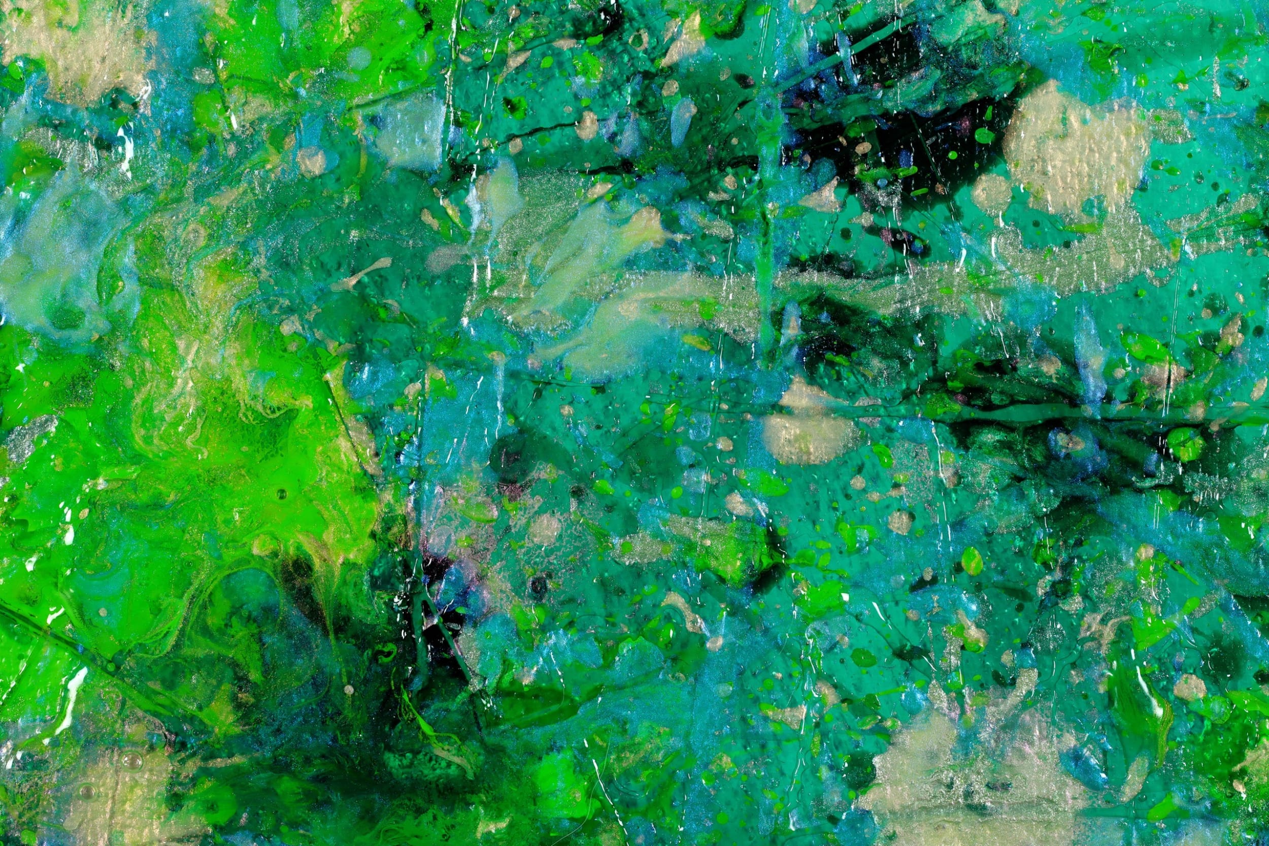 Tangled Up In Green (2023) / Diptych / 48 x 36 inches