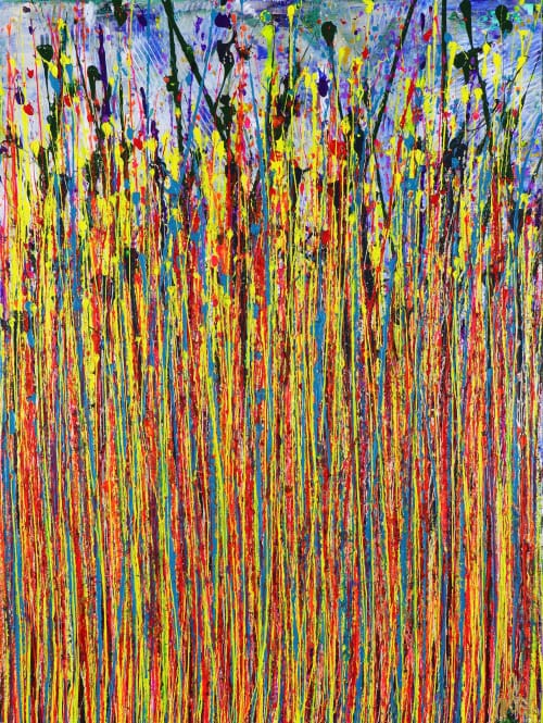 Color Splendor (over silver blue) / 30 x 40 inches / 2023 / Nestor Toro