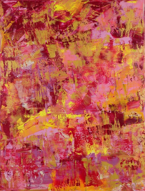 Pink Turning To Gold / 36x48 inches / 2023