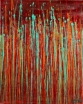 Crimson Tempest is a bold 16 x 20 inch work that will bring an explosion of color into any room - perfect for a smaller area at that size.