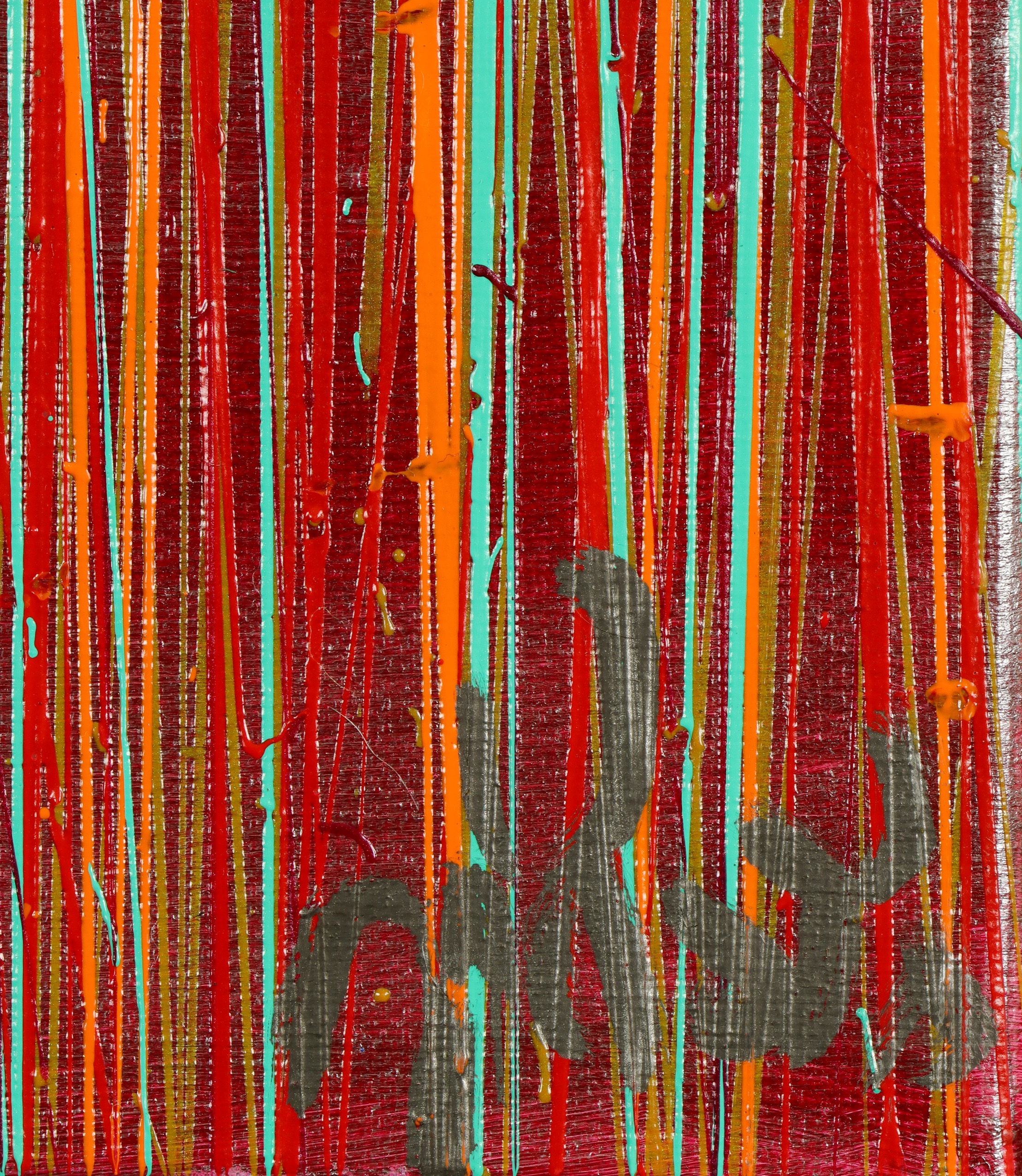 Crimson Tempest is a bold 16 x 20 inch work that will bring an explosion of color into any room - perfect for a smaller area at that size.