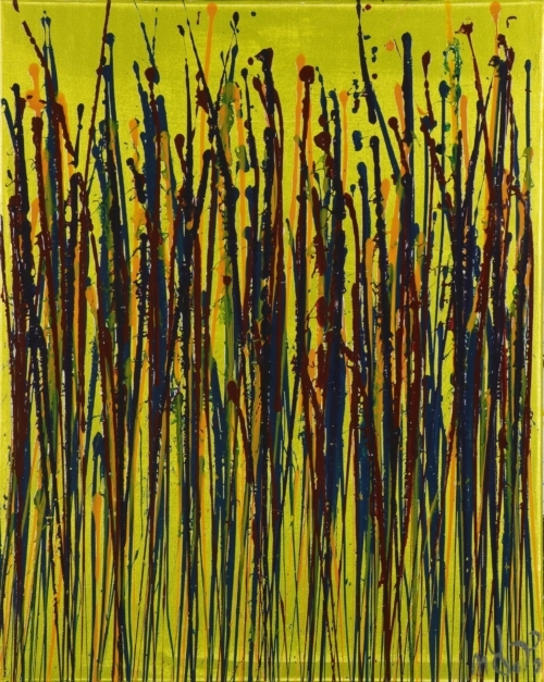 One of a kind 16 x 20 inch work arrives ready to hang