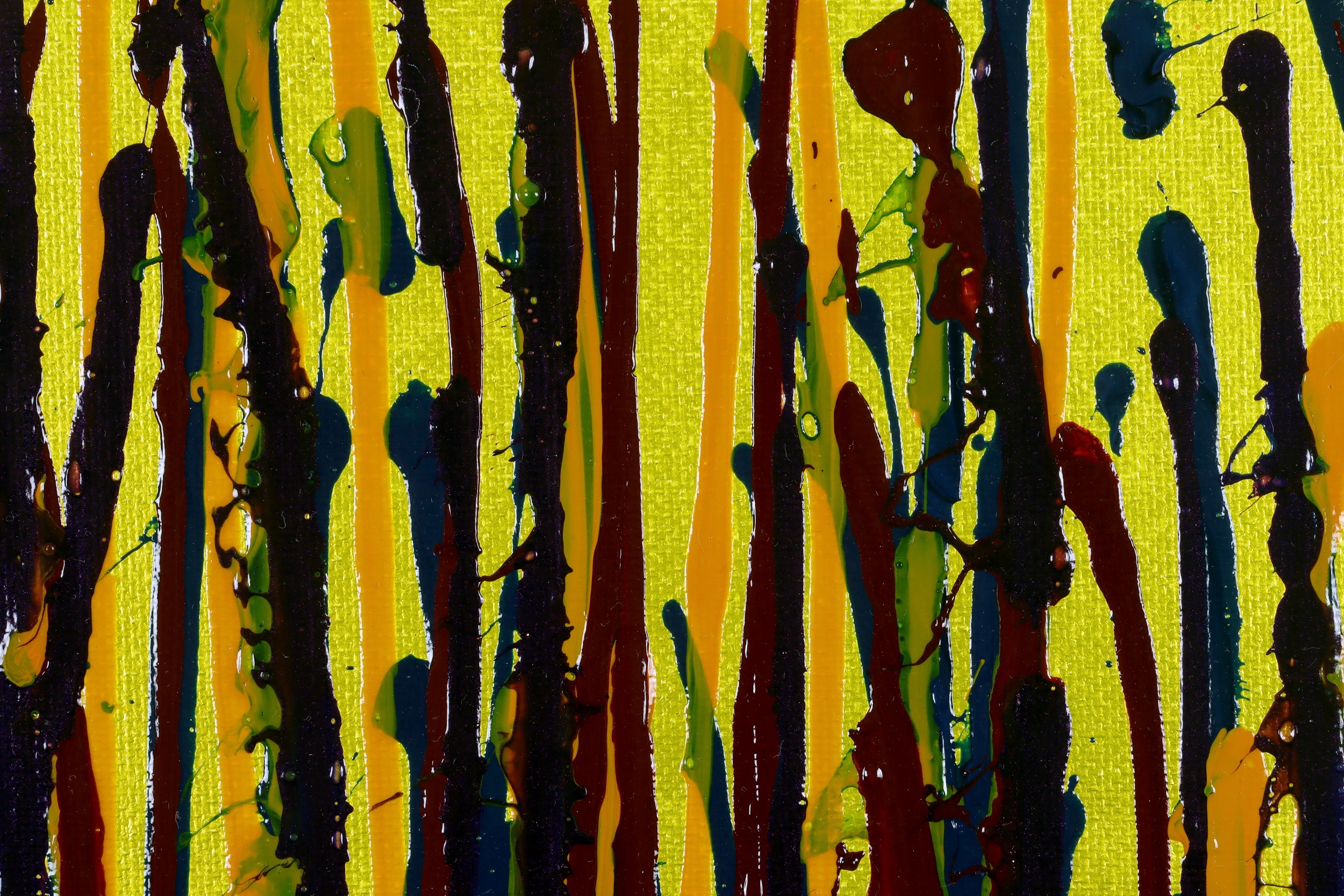 Detail of Lime Tempest 16 x 20 inches