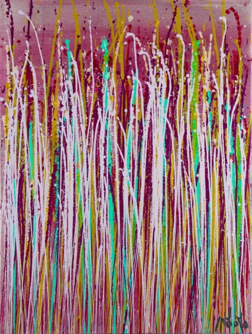 Blush Cascade / 24x28 in / 2026